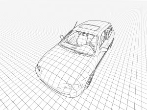Honda civic 1992 hatchback Model 3D