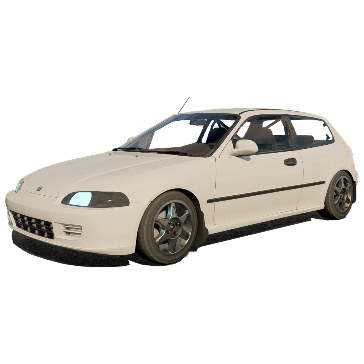 Honda civic 1992 hatchback 3D Model .c4d .max .obj .3ds .fbx .stl .blend 