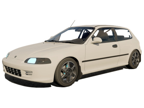 Honda civic 1992 hatchback 3D Model