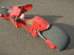 Scifi Motorcycle 3D Model