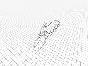 Scifi Motorcycle 3D Model