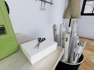 Fashion Designer Room 3D Model