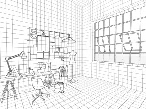 Fashion Designer Room 3D Model