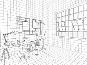 Fashion Designer Room 3D Model