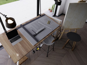 Drafting Table Pro set Modelo 3D