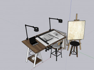 Drafting Table Pro set Modelo 3D