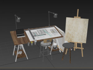 Drafting Table Pro set Modelo 3D