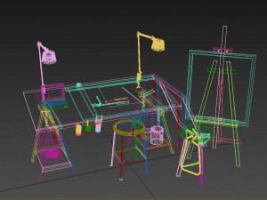 Drafting Table Pro set Modelo 3D