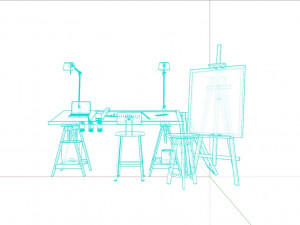 Drafting Table Pro set Modelo 3D