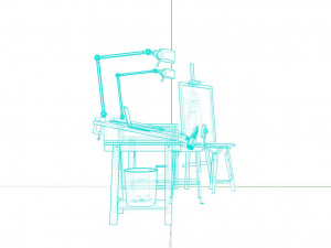 Drafting Table Pro set Modelo 3D