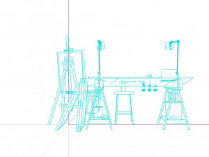 Drafting Table Pro set Modelo 3D