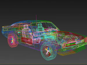 F maverick 1970 3D Model