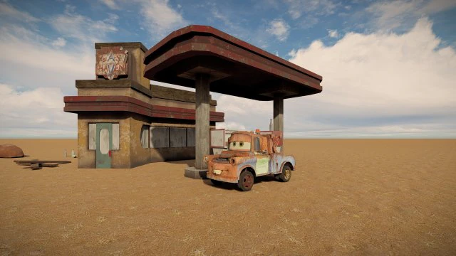 Pixar Cars Remolque Mater Modelo 3D .c4d .max .obj .3ds .fbx .stl .blend 