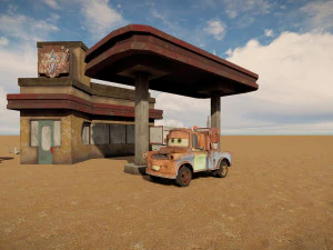 Pixar Cars Remolque Mater Modelo 3D