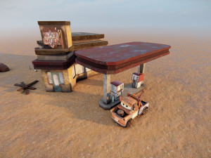 Pixar Cars Tow Mater Modelo 3D