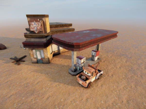 Pixar Cars Remolque Mater Modelo 3D