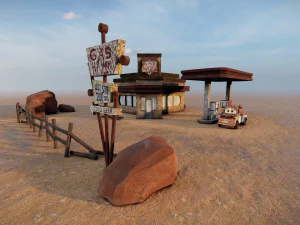 Pixar Cars Remolque Mater Modelo 3D