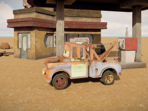 Pixar Cars Tow Mater Modelo 3D