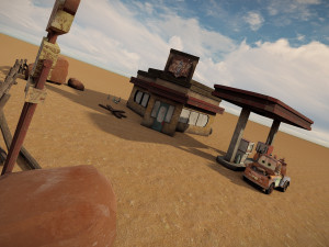 Pixar Cars Tow Mater Modelo 3D