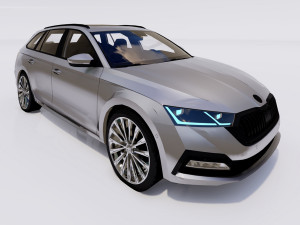 Skoda Octavia Combi 2022 3D Модель