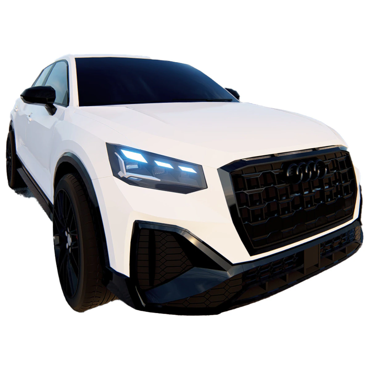 Audi Q2 S-Line 2022 3D Model .c4d .max .obj .3ds .fbx .stl .blend
