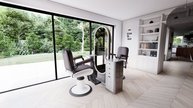 Barber Chair 3D 模型 .c4d .max .obj .3ds .fbx .stl .blend 