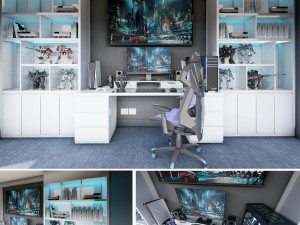 Gaming Computer Desk Modèle 3D