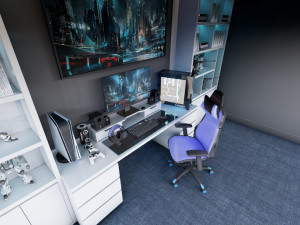 Gaming Computer Desk Modèle 3D