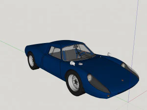 Porsche 904 Carrera GTS 1964 Classic Racing Car 3D Model