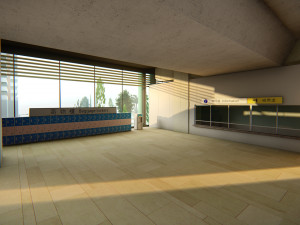 Modern Elevated Metro Station Detailed Train Station Modèle 3D