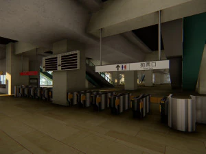 Modern Elevated Metro Station Detailed Train Station 3D Model
