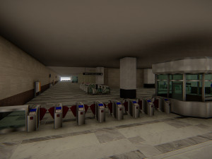 Modern Elevated Metro Station Detailed Train Station Modèle 3D