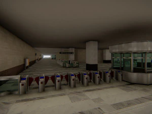 Modern Elevated Metro Station Detailed Train Station 3D Model