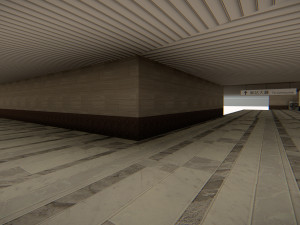 Modern Elevated Metro Station Detailed Train Station Modèle 3D