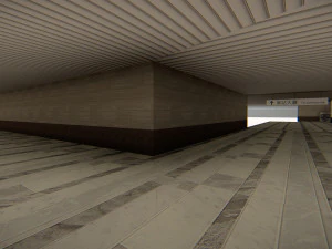 Modern Elevated Metro Station Detailed Train Station 3D Model