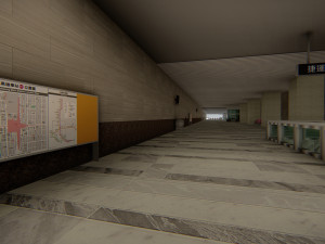 Modern Elevated Metro Station Detailed Train Station Modèle 3D