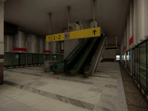 Modern Elevated Metro Station Detailed Train Station 3D Model