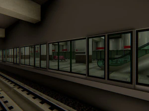 Modern Elevated Metro Station Detailed Train Station 3D Model