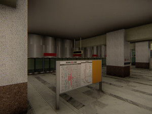 Modern Elevated Metro Station Detailed Train Station Modèle 3D