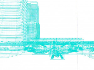 Modern Elevated Metro Station Detailed Train Station Modèle 3D