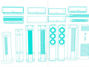 Air Conditioners Collection 3Dモデル