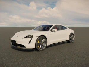 Porsche Taycan Turbo S 2023 3D Model