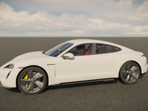 Porsche Taycan Turbo S 2023 3D Model