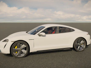 Porsche Taycan Turbo S 2023 3D Model