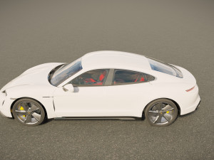 Porsche Taycan Turbo S 2023 3D Model