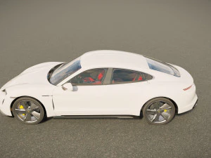Porsche Taycan Turbo S 2023 3D Model