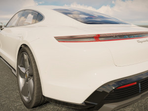 Porsche Taycan Turbo S 2023 3D Model