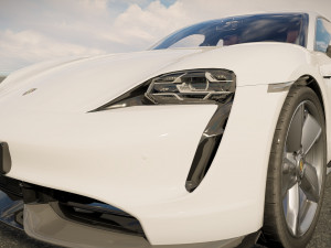 Porsche Taycan Turbo S 2023 3D Model