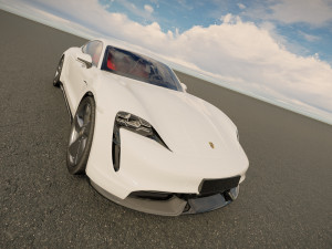 Porsche Taycan Turbo S 2023 3D Model