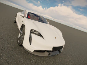 Porsche Taycan Turbo S 2023 3D Model